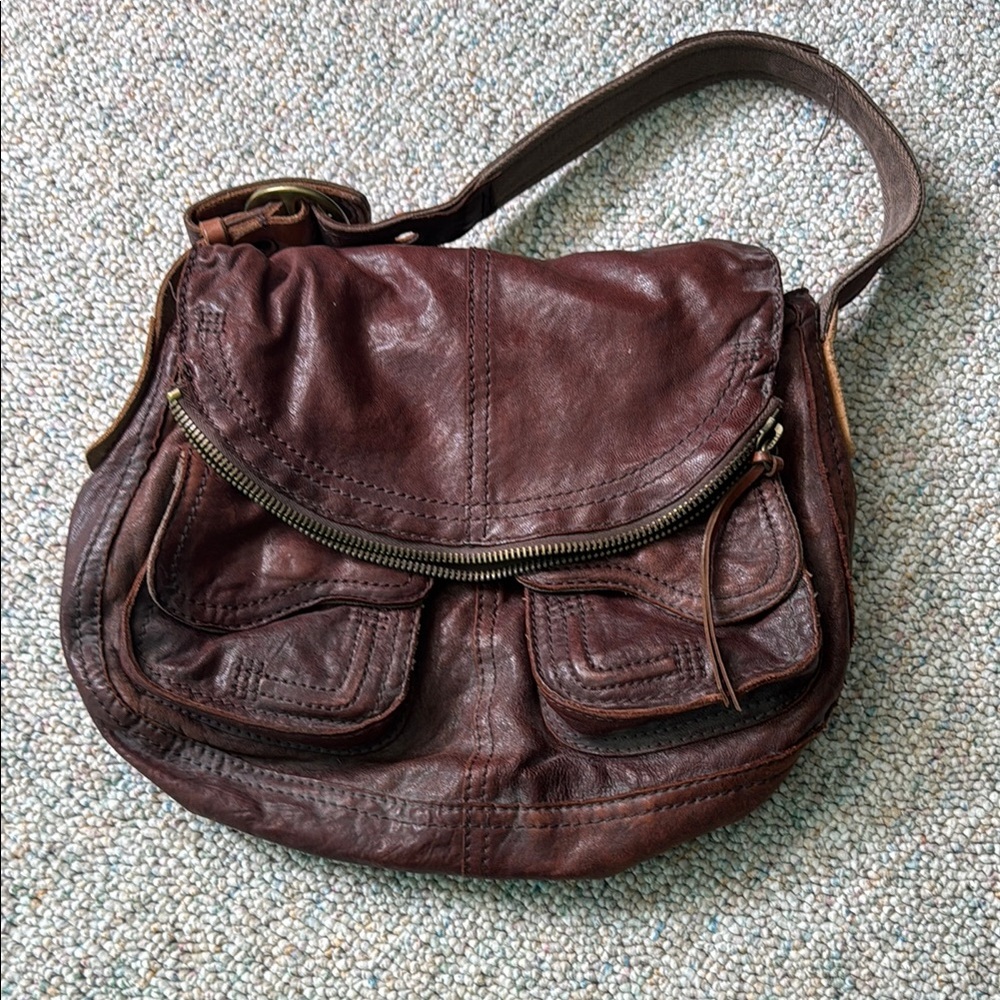 Lucky Brand Brown Leather Shoulder Bag